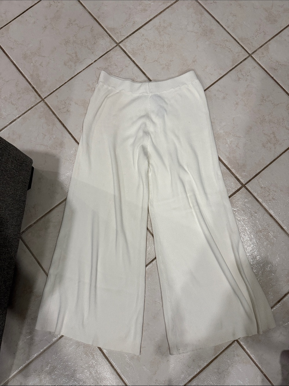 Zara Knit Wide Leg Ribbed pants